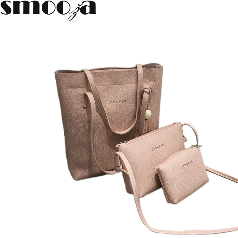 SMOOZA Women's set Composite PU Leather handbag Big Capacity female Tassel shoulder bag Fashion Lady messenger Purse sac a main
SMOOZA Women's set Composite PU Leather handbag Big Capacity female Tassel shoulder bag Fashion Lady messenger Purse sac a main