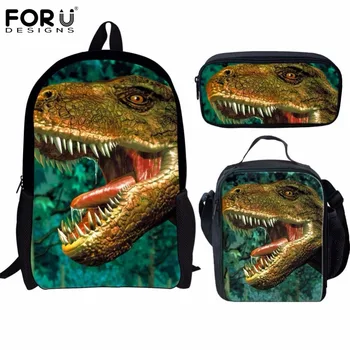 FORUDESIGNS Cool Dinosaur 3 Pcs/Set School Bags 3D Animals School Bags for Teenagers Boy Backpacks Stylish Canvas Kids Mochila
FORUDESIGNS Cool Dinosaur 3 Pcs/Set School Bags 3D Animals School Bags for Teenagers Boy Backpacks Stylish Canvas Kids Mochila