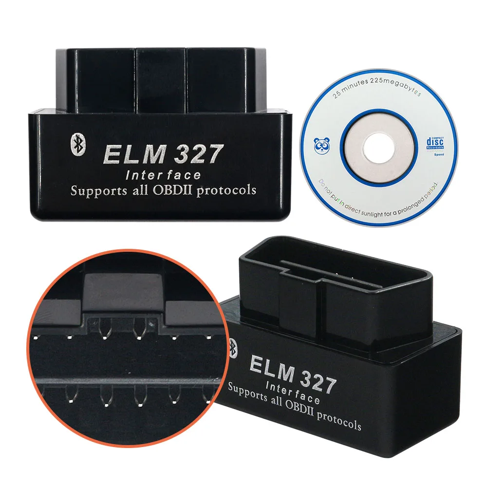 Автомобильный диагностический сканер 10 шт./лот OBDII ELM327 1 5 ELM 327 PIC18F25K80 Bluetooth V1.5 OBD2