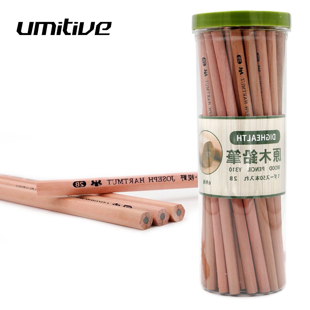 Umitive 50 pcs/set 2B Nature Wood Hexagon Pencils Non-Toxic Pencils For Kids Writing Sketching Painting School Office Supplies
Umitive 50 pcs/set 2B Nature Wood Hexagon Pencils Non-Toxic Pencils For Kids Writing Sketching Painting School Office Supplies