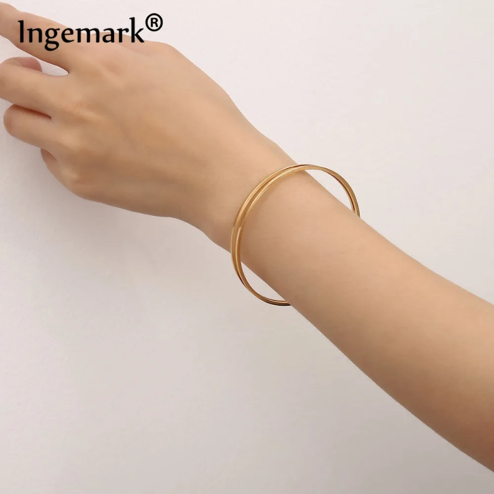 Ingemark Vintage Alloy Bracelet Bangles Armlet Simple Gold Double Circle Upper Arm Cuff Open Bangle for Women Punk Accessories
Ingemark Vintage Alloy Bracelet Bangles Armlet Simple Gold Double Circle Upper Arm Cuff Open Bangle for Women Punk Accessories