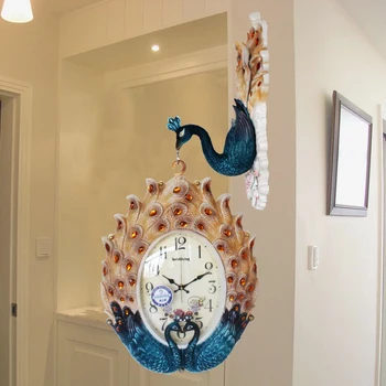 Large Vintage Wall Clock Watch Mechanism Double Faced Peacock Clock Secret Hiding Personality Quieten Relogio Parede Decor ZB307
Large Vintage Wall Clock Watch Mechanism Double Faced Peacock Clock Secret Hiding Personality Quieten Relogio Parede Decor ZB307