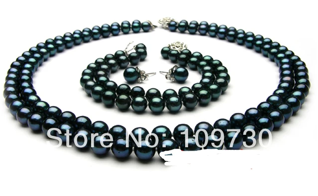 Jewelry 00578 AAA round black Freshwater Pearl necklace 8" braclet earrings jewelry set CAN CHOOSE (A0423) -Bride jewelry free s
Jewelry 00578 AAA round black Freshwater Pearl necklace 8" braclet earrings jewelry set CAN CHOOSE (A0423) -Bride jewelry free s
