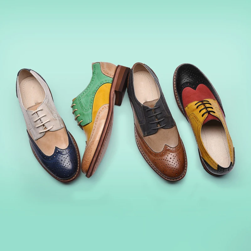 2019 Spring Genuine Leather Brogue Shoes Woman Sheepskin High Quality Mixed Colors British Style Ladies Casual Flats Shoes
2019 Spring Genuine Leather Brogue Shoes Woman Sheepskin High Quality Mixed Colors British Style Ladies Casual Flats Shoes