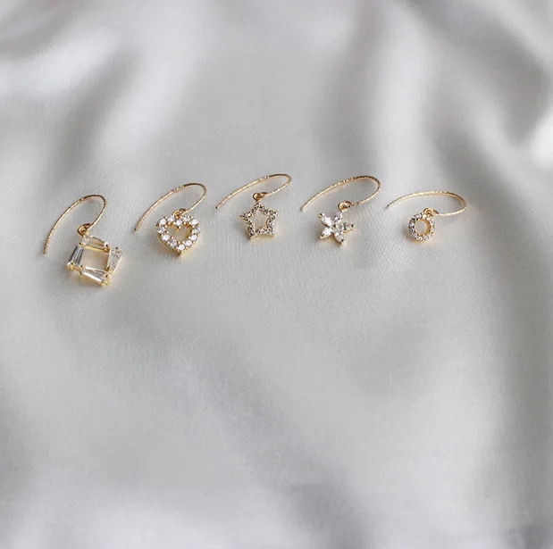 925 Sterling Silver Geometric Crystal Drop Dangle Earrings for Women Gold Color Square Star Love Round Flower Cute Femme Jewelry
925 Sterling Silver Geometric Crystal Drop Dangle Earrings for Women Gold Color Square Star Love Round Flower Cute Femme Jewelry
