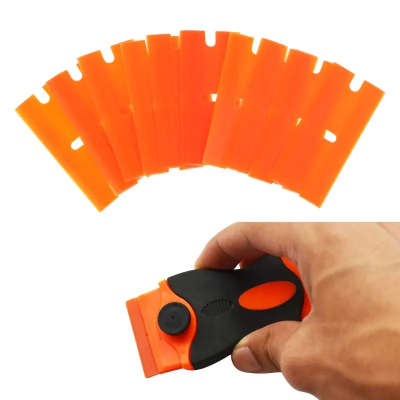 10Pcs/Set Double-Edged Plastic Blades Replacement Scraper Window Car Glass Glue Tape Remover Safety Sticker Decals Removal Tool
10Pcs/Set Double-Edged Plastic Blades Replacement Scraper Window Car Glass Glue Tape Remover Safety Sticker Decals Removal Tool