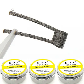 10pcs/box NEW E-XY NI80 Super Alien Prebuilt Coils Premade Coil for Electronic Cigarette RDA RTA RBA Atomizer Heating Wire Rated
10pcs/box NEW E-XY NI80 Super Alien Prebuilt Coils Premade Coil for Electronic Cigarette RDA RTA RBA Atomizer Heating Wire Rated