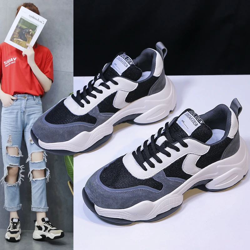 2019 autumn round head black beige thick sneakers dad shoes ladies vulcanized shoes basket women's white sneakers
2019 autumn round head black beige thick sneakers dad shoes ladies vulcanized shoes basket women's white sneakers