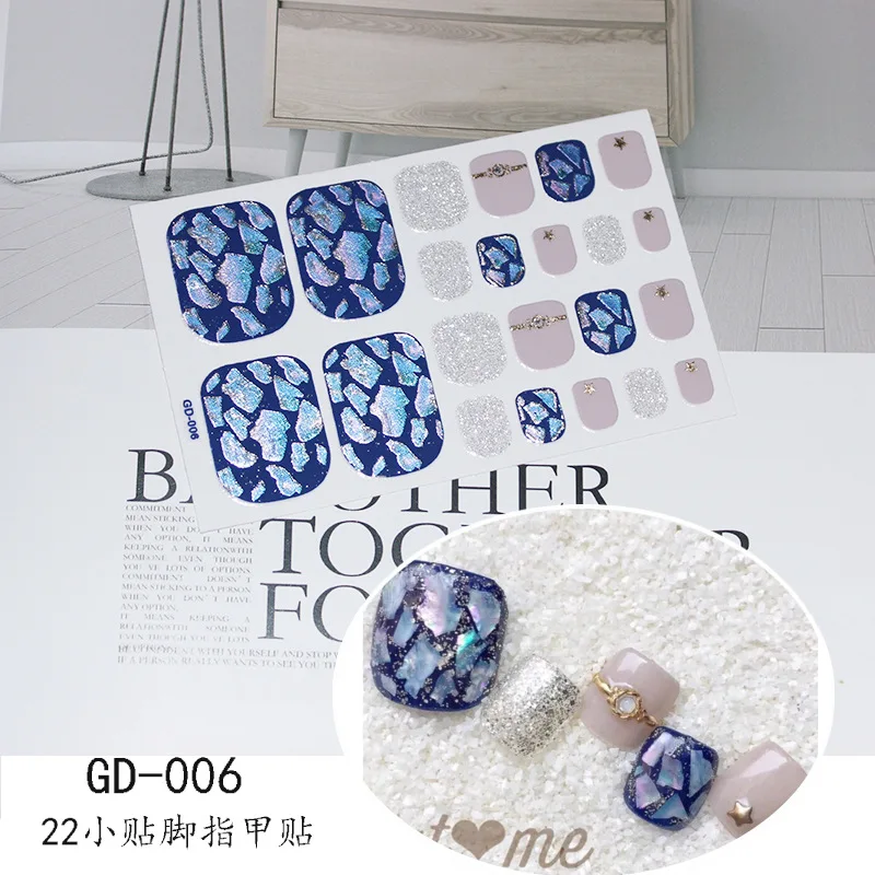 1Sheet Adhesive Toe Nail Sticker Glitter Summer Style Tips Full Cover Toe Nail Art Supplies Foot Decal for Women Girls Drop Ship 
1Sheet Adhesive Toe Nail Sticker Glitter Summer Style Tips Full Cover Toe Nail Art Supplies Foot Decal for Women Girls Drop Ship