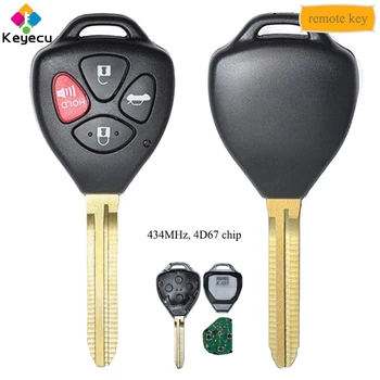 KEYECU Replacement Remote Control Car Key With 4 Button 434MHz 4D67 Chip - FOB for Toyota Camry 2003 04 05 06 07 08 09 10 2011
KEYECU Replacement Remote Control Car Key With 4 Button 434MHz 4D67 Chip - FOB for Toyota Camry 2003 04 05 06 07 08 09 10 2011