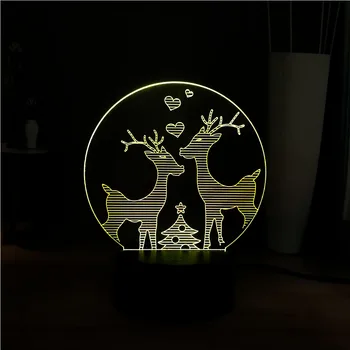 Two Dear Wapiti Moose Elk Merry Christmas Illusion RGB Mood Acrylic Panel Bedroom Sleep DEC Beside Table Night Kids Holiday Gift
Two Dear Wapiti Moose Elk Merry Christmas Illusion RGB Mood Acrylic Panel Bedroom Sleep DEC Beside Table Night Kids Holiday Gift