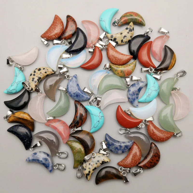 2018 charms natural stone crescent moon shape fashion assorted pendants for DIY jewelry making Wholesale 50pcs/lot free shipping
2018 charms natural stone crescent moon shape fashion assorted pendants for DIY jewelry making Wholesale 50pcs/lot free shipping