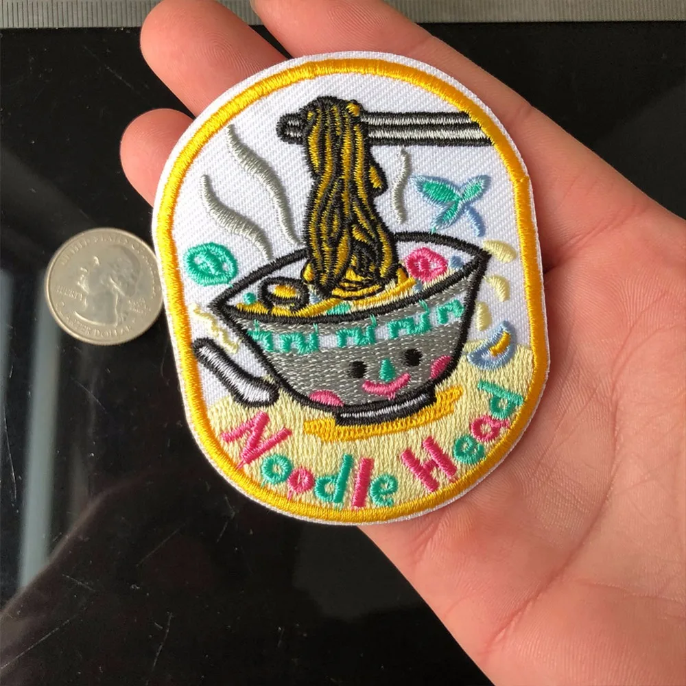 2PC NOODLE FOOD Letter cartoon Embroidery Patch Iron on Patches for Clothing embellished Clothes DIY Craft Supply 80*60
2PC NOODLE FOOD Letter cartoon Embroidery Patch Iron on Patches for Clothing embellished Clothes DIY Craft Supply 80*60