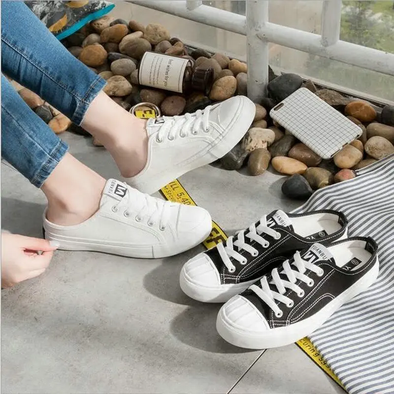 Woman classic Canvas shoes new Casual Fashion Solid Color Flats Woman Summer Breathable half slippers lazy casual shoes BA-62
Woman classic Canvas shoes new Casual Fashion Solid Color Flats Woman Summer Breathable half slippers lazy casual shoes BA-62