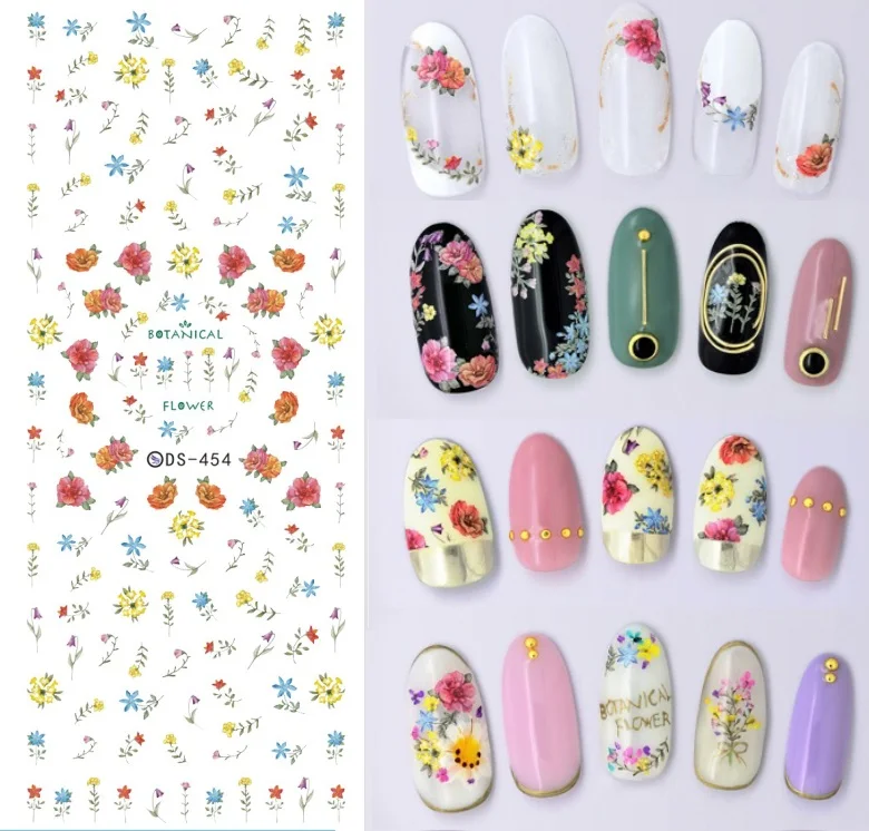 Florals Patterns! Nails Art Manicure Water Decal Decorations Design Water Transfer Nail Sticker For Nails Tips Beauty
Florals Patterns! Nails Art Manicure Water Decal Decorations Design Water Transfer Nail Sticker For Nails Tips Beauty