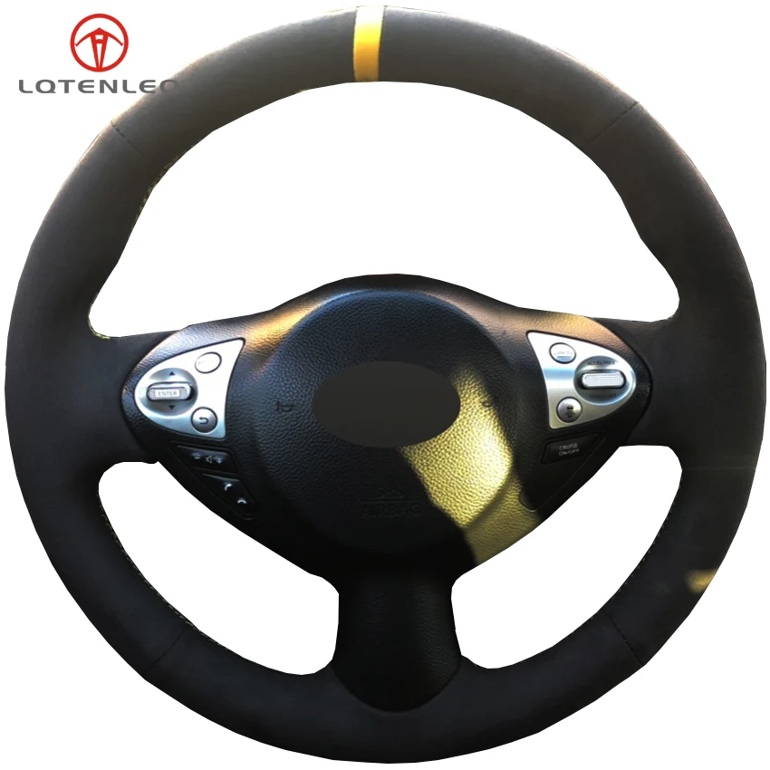 LQTENLEO Black Suede Hand-stitched Car Steering Wheel Cover For Infiniti FX FX35 FX37 FX50 QX70 Nissan Juke Maxima Sentra Sylphy
LQTENLEO Black Suede Hand-stitched Car Steering Wheel Cover For Infiniti FX FX35 FX37 FX50 QX70 Nissan Juke Maxima Sentra Sylphy