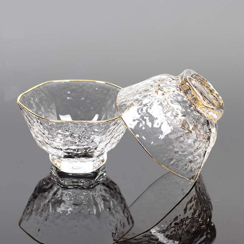 2pcs/lot Japanese Hammered Crystal Glass Tea Cup with Glod Rim Hand Blown Kung Fu Puer Sample Tea Tasting Cup Teaware
2pcs/lot Japanese Hammered Crystal Glass Tea Cup with Glod Rim Hand Blown Kung Fu Puer Sample Tea Tasting Cup Teaware