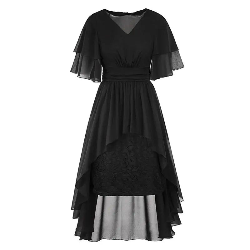 Elegant Sexy Club Plus Size Party Gothic Women Long Dresses Casual OL Lady Green Chiffon Floral Pleated Lace Female Goth Dress
Elegant Sexy Club Plus Size Party Gothic Women Long Dresses Casual OL Lady Green Chiffon Floral Pleated Lace Female Goth Dress