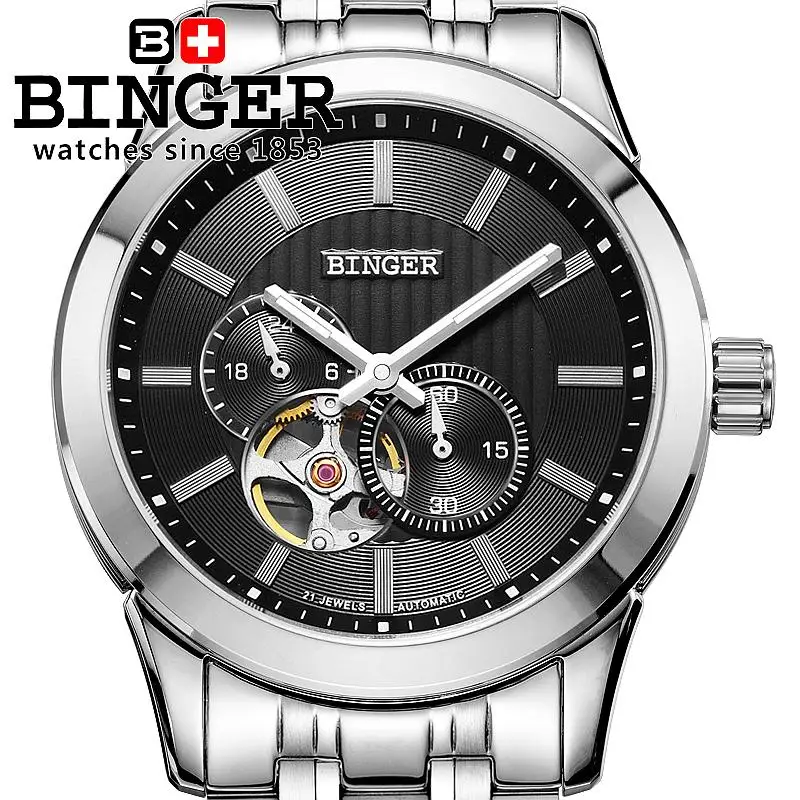 Switzerland men's watch luxury brand BINGER Japan MIYOTA Mechanical Wristwatches full stainless steel waterproof Clock BG-0406-2
Switzerland men's watch luxury brand BINGER Japan MIYOTA Mechanical Wristwatches full stainless steel waterproof Clock BG-0406-2