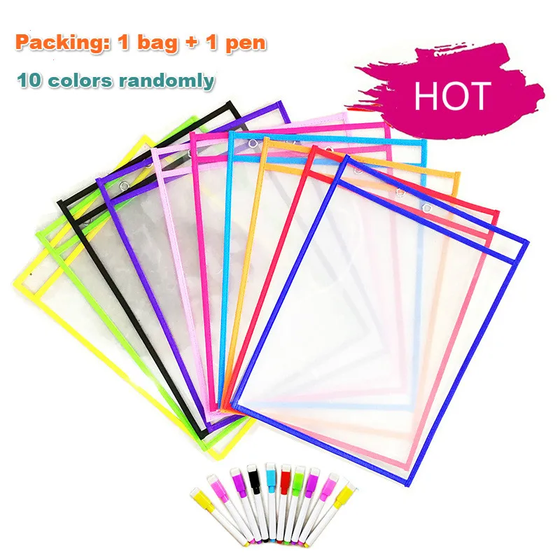 1Lot (1Bag+1Pen) Can Be Reused With PVC Transparent Dry Brush Bag PET Writing Dry Wipe Bag Drawing Toy For Children Adult
1Lot (1Bag+1Pen) Can Be Reused With PVC Transparent Dry Brush Bag PET Writing Dry Wipe Bag Drawing Toy For Children Adult