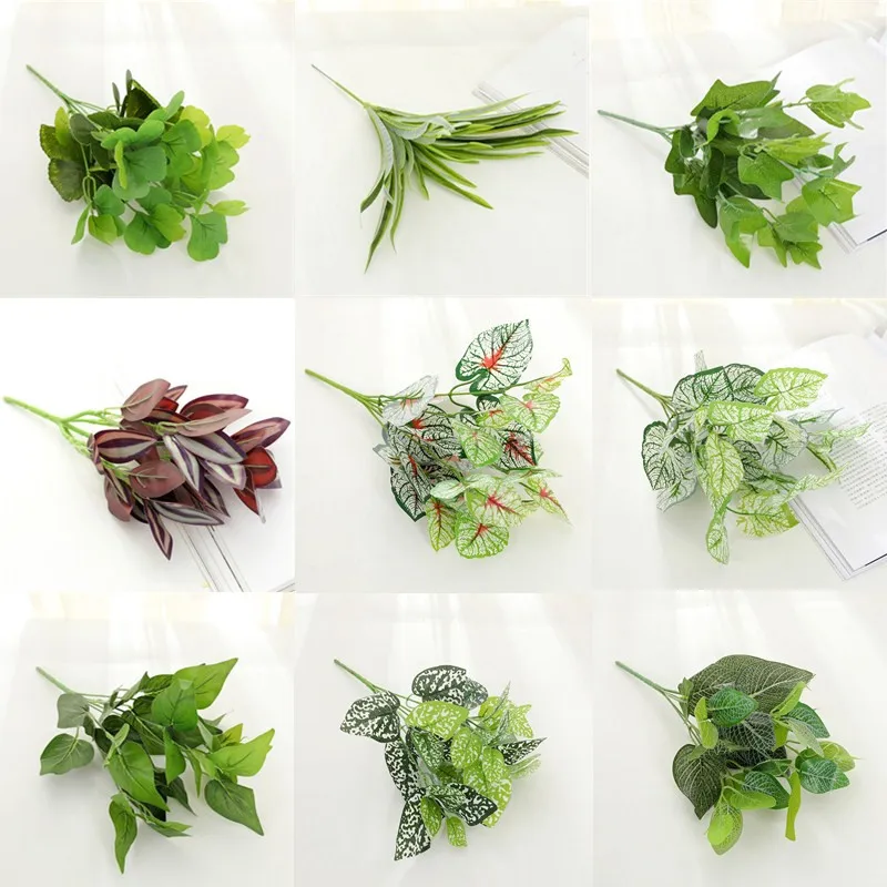 Artificial Plants Fake Green Leaves Garden Home Decor Simulated Plant Wall Accessories Wedding Decoration Party Supplies 52809
Artificial Plants Fake Green Leaves Garden Home Decor Simulated Plant Wall Accessories Wedding Decoration Party Supplies 52809