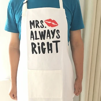 Mr. Right & Mrs. Always Right Apron Lips Hat Apron BBQ Cleaning Cooking Baking Kitchen Apron Lovers Funny Gift, free shipping
Mr. Right & Mrs. Always Right Apron Lips Hat Apron BBQ Cleaning Cooking Baking Kitchen Apron Lovers Funny Gift, free shipping