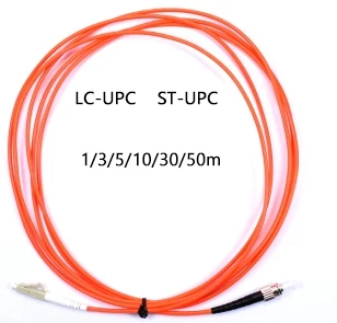 1 Pieces 15m 50/125 OM2 LC UPC to ST UPC Multi Mode MM fiber patch cord 3.0mm Simplex
1 Pieces 15m 50/125 OM2 LC UPC to ST UPC Multi Mode MM fiber patch cord 3.0mm Simplex