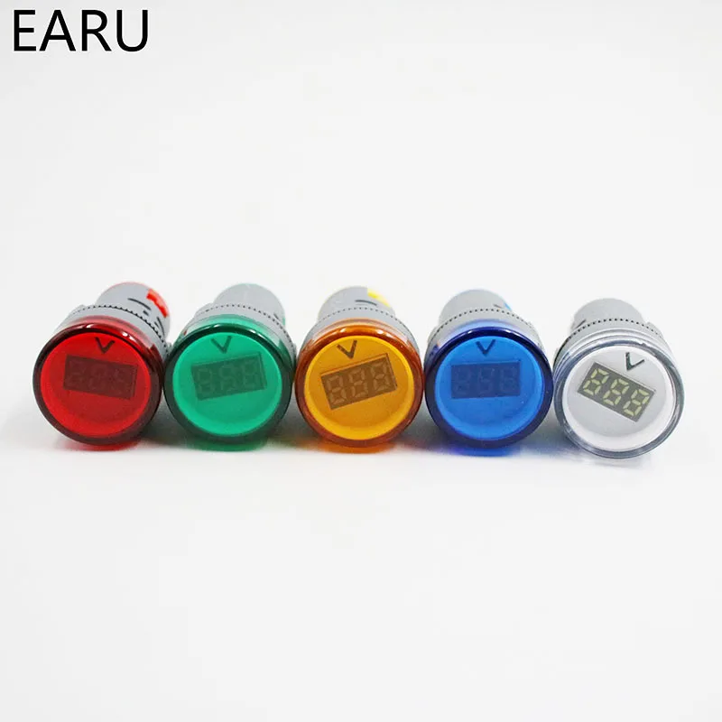 22MM digital AC Voltmeter 60-500V red green yellow blue voltage meter AD16 Digital display Indicator lamp
22MM digital AC Voltmeter 60-500V red green yellow blue voltage meter AD16 Digital display Indicator lamp