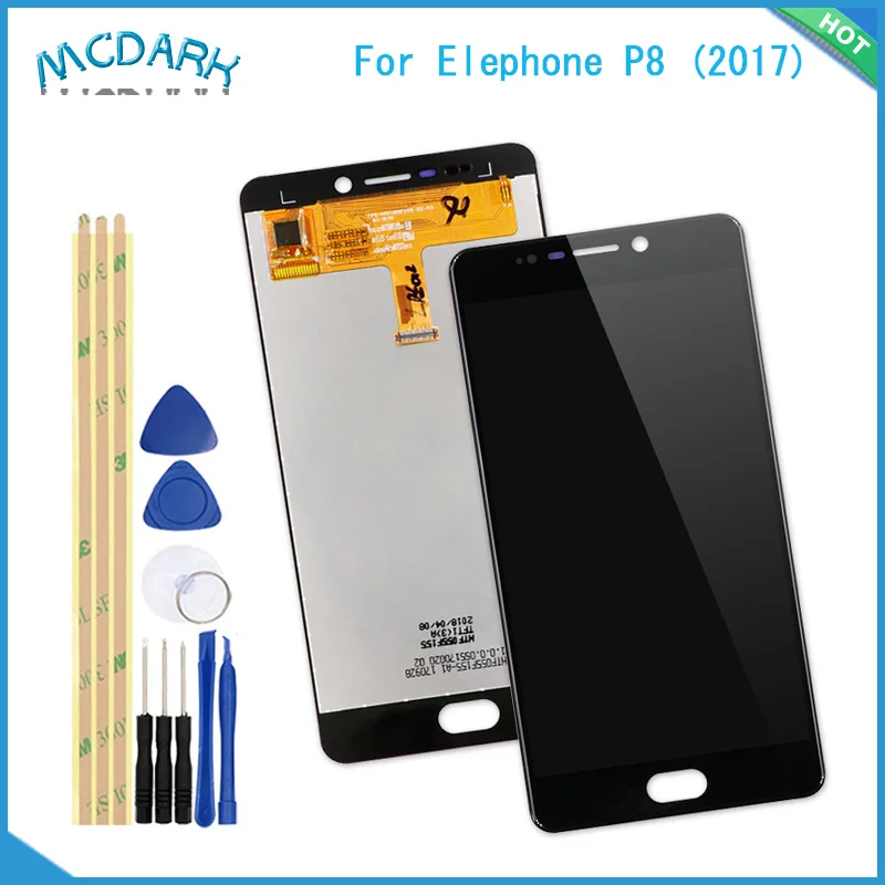 Mcdark 5.5 inch For Elephone P8 2017 LCD Display + Touch screen Digitizer Assembly Replacement with tools
Mcdark 5.5 inch For Elephone P8 2017 LCD Display + Touch screen Digitizer Assembly Replacement with tools