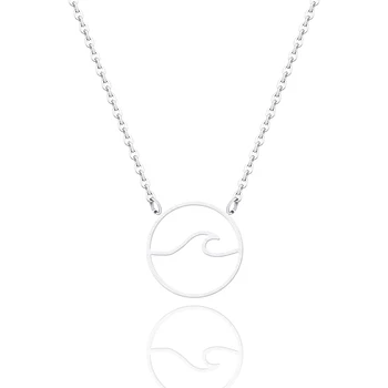 Stainless Steel Summer Fashion Round With Wave Necklace Nautical Jewelry Gift for Women Jewelry for Travel Love Summer Gift
Stainless Steel Summer Fashion Round With Wave Necklace Nautical Jewelry Gift for Women Jewelry for Travel Love Summer Gift