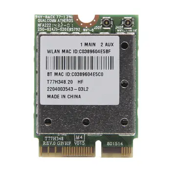 Card for Atheros QCNFA222 AR5BWB222 802.11abgn 300M BT 4.0 WiFi Wireless Mini PCI-E Card
Card for Atheros QCNFA222 AR5BWB222 802.11abgn 300M BT 4.0 WiFi Wireless Mini PCI-E Card