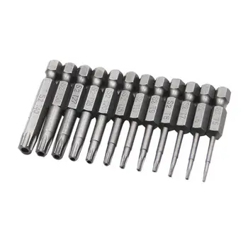 50mm 12pcs Alloy Steel Security Tamper Proof Hex Torx Screwdriver Drill Bits Screw Driver Bits Hex Torx Flat Head 1/4" Hand Tool
50mm 12pcs Alloy Steel Security Tamper Proof Hex Torx Screwdriver Drill Bits Screw Driver Bits Hex Torx Flat Head 1/4" Hand Tool