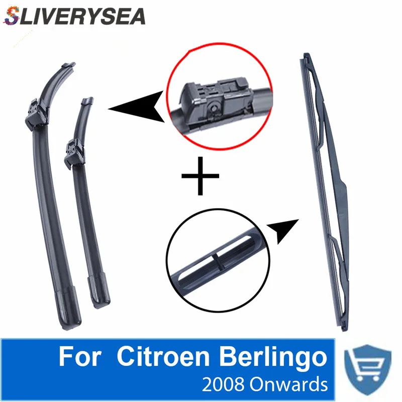 SLIVERYSEA Front and Rear Wipers no Arm for Citroen Berlingo 2008 High Quality Natural Rubber Windscreen 26 '' + 16 ''
SLIVERYSEA Front and Rear Wipers no Arm for Citroen Berlingo 2008 High Quality Natural Rubber Windscreen 26 '' + 16 ''