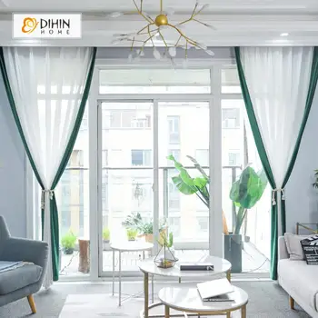 Modern Luxury Tulle Curtain Spliced Sheer Curtains Customized Window Drapes For Living Room
Modern Luxury Tulle Curtain Spliced Sheer Curtains Customized Window Drapes For Living Room