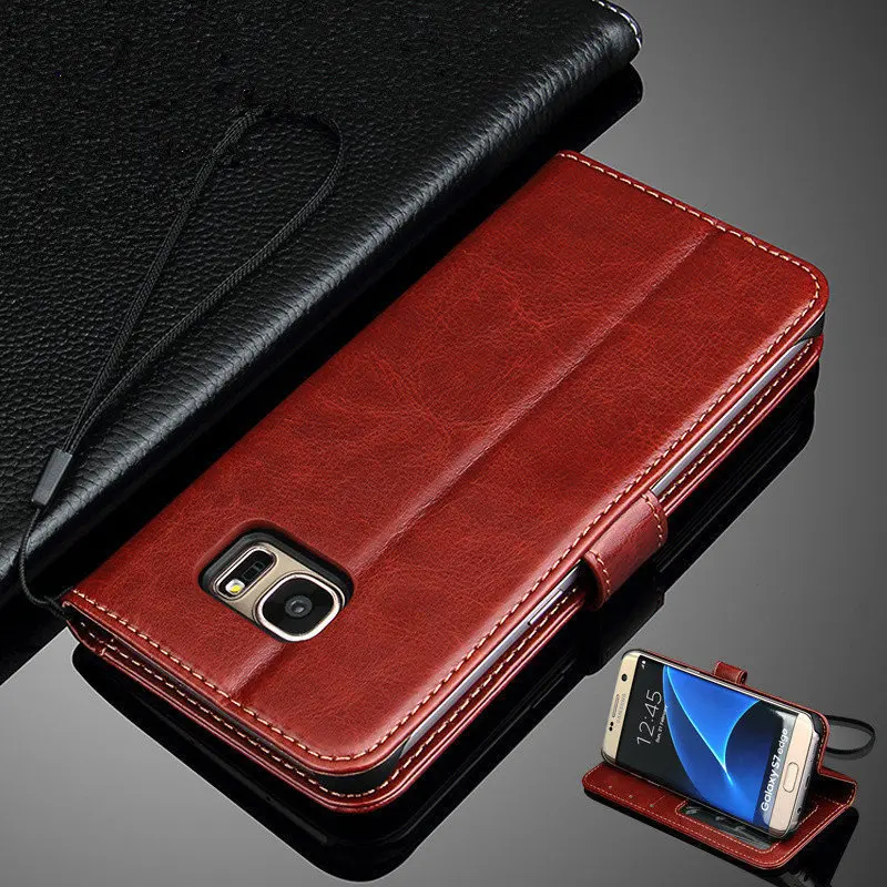 S7edge for Samsung Galaxy S7 edge G9350 Case Book Style Flip Wallet Card Slot Stent Cases Oil Wax Leather Cover Black Covers SM
S7edge for Samsung Galaxy S7 edge G9350 Case Book Style Flip Wallet Card Slot Stent Cases Oil Wax Leather Cover Black Covers SM