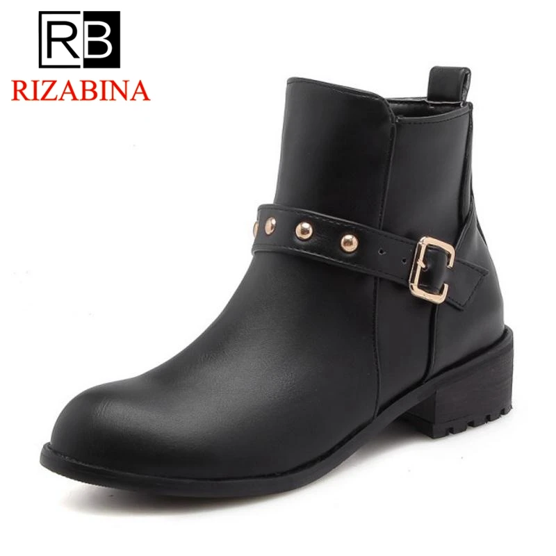 RizaBina Plus Size 34-48 Women Winter Ankle Boots Rivets Buckle Warm Fur Shoes Woman Fashion Zipper Round Toe High Heel Boots
RizaBina Plus Size 34-48 Women Winter Ankle Boots Rivets Buckle Warm Fur Shoes Woman Fashion Zipper Round Toe High Heel Boots