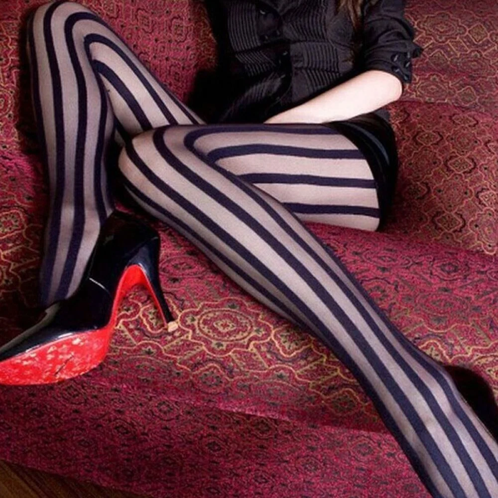 2022 New Sexy Women Rock Girl Punk Gothic Black Stockings Tights Pantyhose Vertical Stripe For Women Summer
2022 New Sexy Women Rock Girl Punk Gothic Black Stockings Tights Pantyhose Vertical Stripe For Women Summer