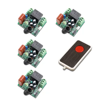 AC 220V 1CH RF Wireless Remote Control Switch 10A Relay Wireless Receiver Remote Switch Transmitter & 4Receivers 315/433Mhz
AC 220V 1CH RF Wireless Remote Control Switch 10A Relay Wireless Receiver Remote Switch Transmitter & 4Receivers 315/433Mhz