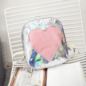 New fashion hologram laser backpack female Transparent Love Heart Shape Backpack Schoolbags For Teenage Girls Travel Rucksack
New fashion hologram laser backpack female Transparent Love Heart Shape Backpack Schoolbags For Teenage Girls Travel Rucksack