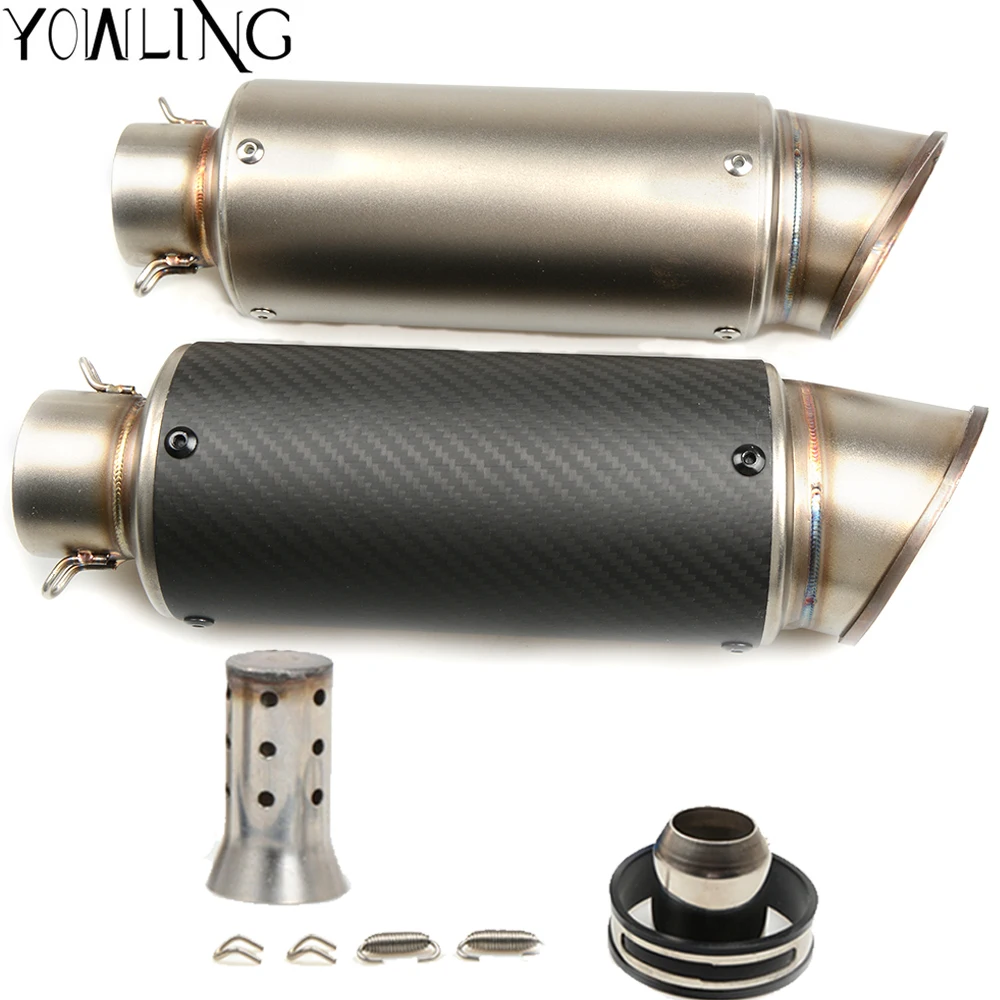 61MM 51mm Universal Motorcycle Exhaust Muffler Pipe Escape Moto CBR125 cb500x cbr650f pcx 125 CB400 TMAX530 xmax GSXR650 Racing
61MM 51mm Universal Motorcycle Exhaust Muffler Pipe Escape Moto CBR125 cb500x cbr650f pcx 125 CB400 TMAX530 xmax GSXR650 Racing