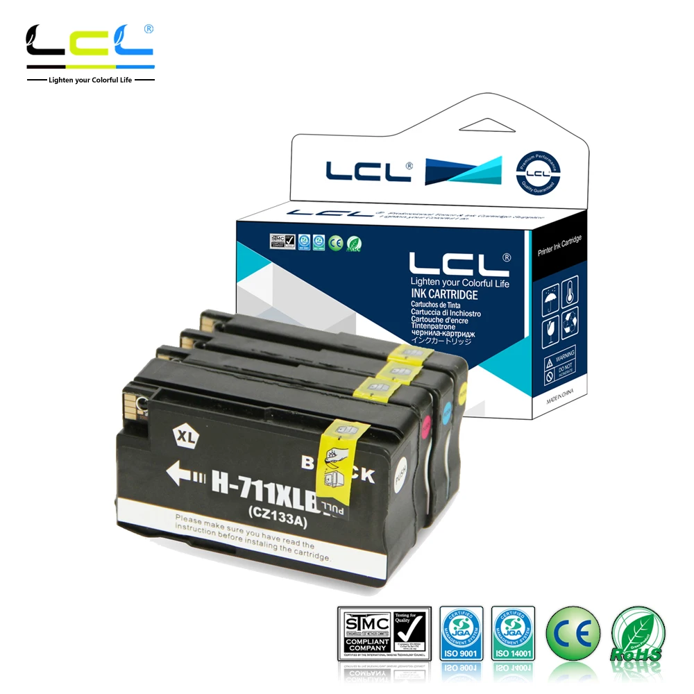LCL 711 XL (4-Pack) Ink Cartridge Compatible for HP Designjet T120 24/T120 610/T520 24/T520 36/T520 610/T520 914
LCL 711 XL (4-Pack) Ink Cartridge Compatible for HP Designjet T120 24/T120 610/T520 24/T520 36/T520 610/T520 914