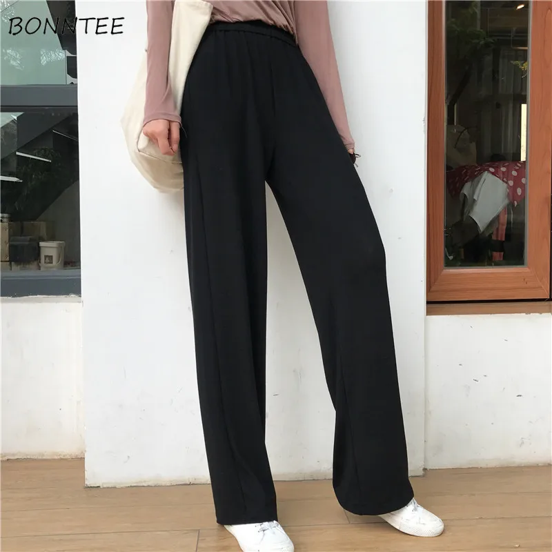 Pants Women Chic Straight Casual Long Pant Female 2019 Spring Womens Autumn High Elastic Loose Solid Graceful Trendy Comfortable
Pants Women Chic Straight Casual Long Pant Female 2019 Spring Womens Autumn High Elastic Loose Solid Graceful Trendy Comfortable