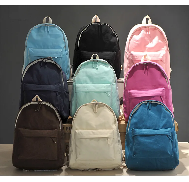 Simple Korean style pure candy color canvas women backpack college student school book bag leisure backpack
Simple Korean style pure candy color canvas women backpack college student school book bag leisure backpack