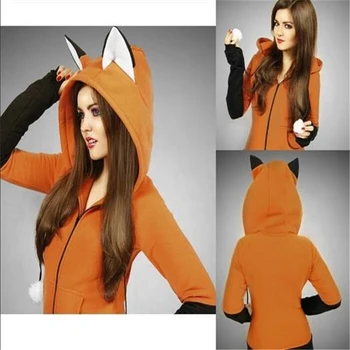 Halloween Cosplay Costume Fox Women's Hoodie Long Sleeve Rabbit Ear Hoodie Spring and Autumn Sweatshirt Jacket
Halloween Cosplay Costume Fox Women's Hoodie Long Sleeve Rabbit Ear Hoodie Spring and Autumn Sweatshirt Jacket