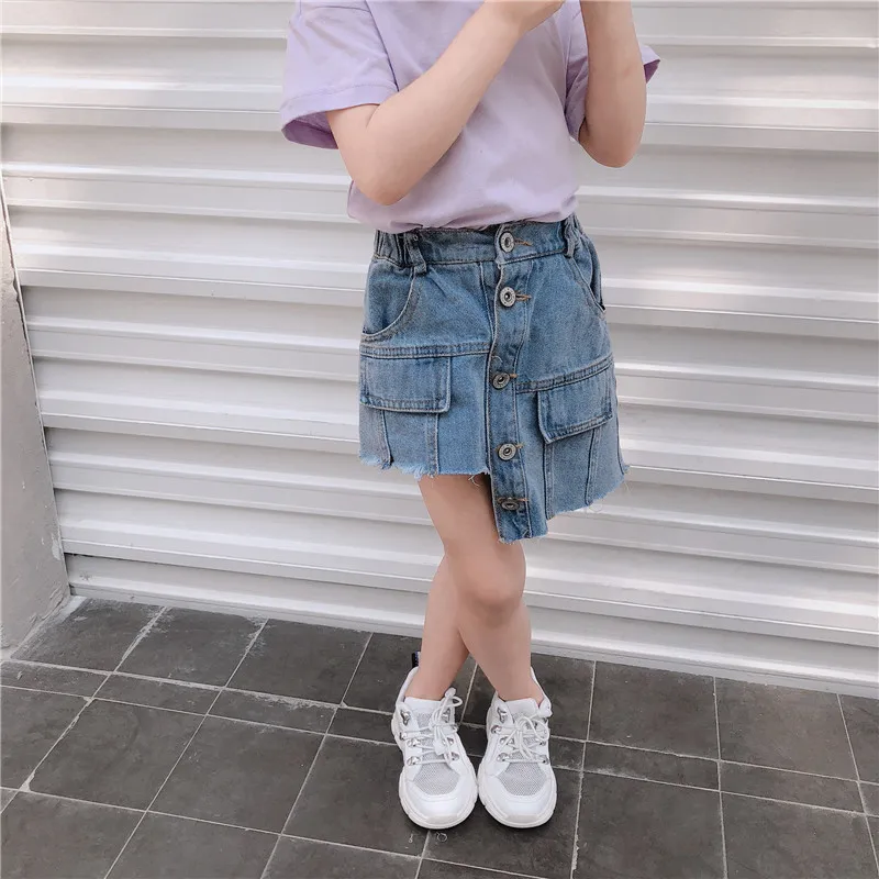 2019 Summer New Arrival korean style cotton all-match Half-length Jeans Irregular short skirt for fashion cute sweet baby girls
2019 Summer New Arrival korean style cotton all-match Half-length Jeans Irregular short skirt for fashion cute sweet baby girls
