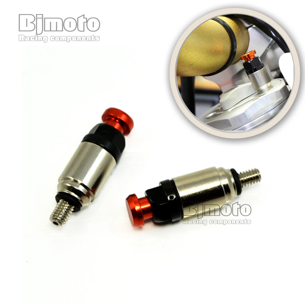 

Bjmoto Motorcycle Bike CNC Aluminum Fork Air Pressure Bleeder Valves for KTM with M4x0.8 Front Fork screws moto free shipping
