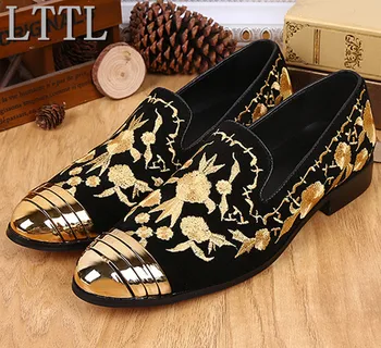 LTTL Suede Men Shoes Slip-on Gold Toes Loafers with Embroidery Low Heeled Flats Casual Shoes Man Driving Moccasins Espadrilles
LTTL Suede Men Shoes Slip-on Gold Toes Loafers with Embroidery Low Heeled Flats Casual Shoes Man Driving Moccasins Espadrilles