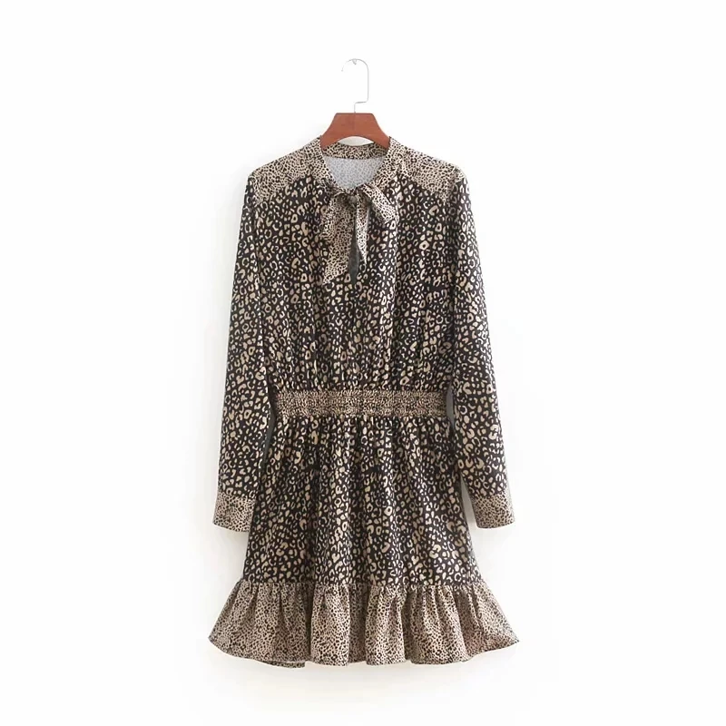 retro leopard patchwork print bow tie women dress casual long sleeve dresses stylish streetwear femme loose vestidos D2223
retro leopard patchwork print bow tie women dress casual long sleeve dresses stylish streetwear femme loose vestidos D2223