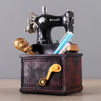 European Style Retro Simulation Sewing Machine Pencil Vase Sculpture Home Furnishing Articles Fashion Gifts G1973
European Style Retro Simulation Sewing Machine Pencil Vase Sculpture Home Furnishing Articles Fashion Gifts G1973