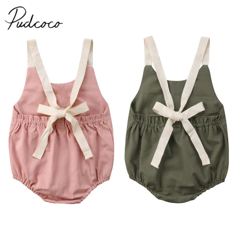 2018 Brand New Toddler Baby Girls Boys Summer Cute Romper 2 Style Sleeveless Solid Backless Bowknow Belt Jumpsuits Romper 0-24M
2018 Brand New Toddler Baby Girls Boys Summer Cute Romper 2 Style Sleeveless Solid Backless Bowknow Belt Jumpsuits Romper 0-24M